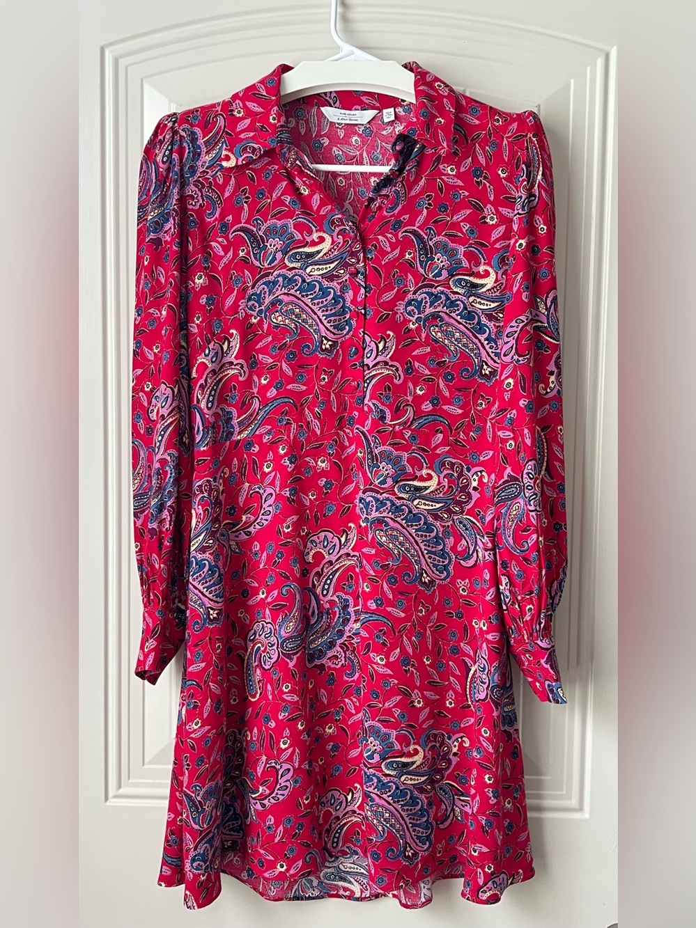 & Other Stories Paris Atelier Paisley Mini Dress Red US 8